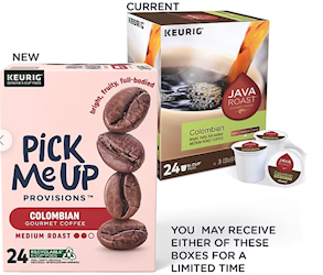 COFFEE, K-CUP PODS, MEDIUM ROAST COLOMBIAN, PICK ME UP PROVISIONS, 24/CT LARGE