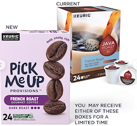COFFEE, K-CUP PODS, DARK ROAST FRENCH ROAST, PICK ME UP PROVISIONS, 24/CT LARGE