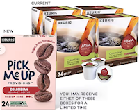 COFFEE, K-CUP PODS, MEDIUM ROAST COLOMBIAN, PICK ME UP PROVISIONS, 96/CT MAIN