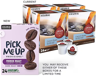COFFEE, K-CUP PODS, DARK ROAST FRENCH ROAST, PICK ME UP PROVISIONS, 96/CT LARGE