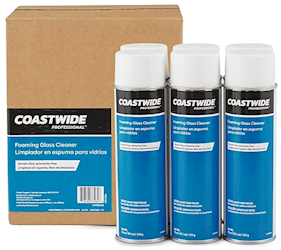 GLASS CLEANER, FOAMING, COASTWIDE PROFESSIONAL, FRESH & CLEAN SCENT, 19 OZ., 6/CT LARGE