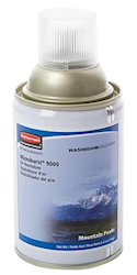 AIR FRESHENER, RUBBERMAID, AEROSOL REFILL, MICROBURST 9000, MOUNTAIN PEAKS SCENT, 5.3 OZ, 4/CT LARGE