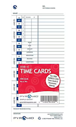 Time Card for use with Pyramid Time Systems SKU 506621 (Models 3500 and 3700)  LARGE