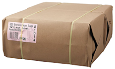 PAPER BAGS, BROWN, KRAFT, HEAVY DUTY, 57 LB, 13 3/4"(H) x 7 1/16"(W) x 4 1/2"(D) THUMBNAIL