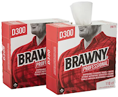 WIPES, BRAWNY PROFESSIONAL D300 DRC, WHITE, 110 SHEETS/BOX, 10 BOXES/CT THUMBNAIL