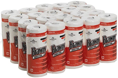 PAPER TOWELS, KITCHEN ROLLS, WHITE, BRAWNY, PERFORATED, 84 SHEETS/ROLL, 20 ROLLS/CT LARGE