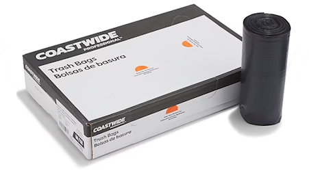 55-60 GALLON, 1.5 MIL, BLACK, 38" X 58", LOW DENSITY, COASTWIDE PROFESSIONAL, 100/CT LARGE