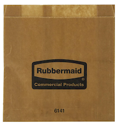 SANITARY RECEPTACLE LINER, RUBBERMAID, WAXED, BROWN, 250/CT LARGE