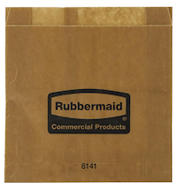 SANITARY RECEPTACLE LINER, RUBBERMAID, WAXED, BROWN, 250/CT MAIN