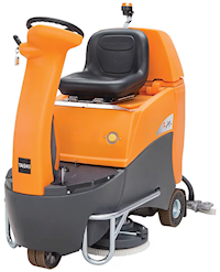 AUTO SCRUBBER, W/ PAD DRIVER, TASKI SWINGO 2500B, RIDE-ON MAIN