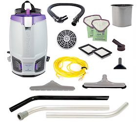 BACKPACK VACUUM, PROTEAM GOFIT 6 PLUS, W/ REMEDIATION TOOL KIT LARGE