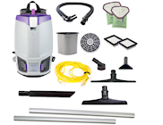 BACKPACK VACUUM, PROTEAM GOFIT 6 PLUS, W/ 15" CARPET & HARD SURFACE SIDEWINDER TOOL KIT THUMBNAIL
