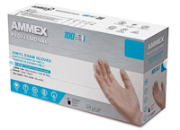 DISPOSABLE GLOVES, AMMEX VPF, POWDER/LATEX FREE, VINYL, CLEAR, L, 100/CT MAIN