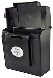 TRASH CAN, PLASTIC, HOSPECO SCENSIBLES, MATTE BLACK LARGE