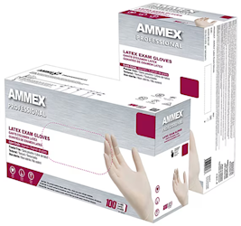 DISPOSABLE GLOVES, AMMEX, GPPFT, IVORY, LATEX, POWDER FREE, S, 1000/CT LARGE