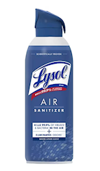 AIR FRESHENER, SANITIZER SPRAY, LYSOL, WHITE LINEN SCENT, 10 OZ., 1/EA LARGE