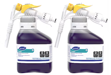 BATHROOM CLEANER, SCALE REMOVER, CREW 44 DIVERSEY, LIQUID, UNSCENTED, 50.7 OZ., 2/CT LARGE
