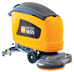AUTO SCRUBBER, 26", FULL-SIZE, TASKI SWINGO 1855 XD, GEL KIT BATTERY, OFF-BOARD CHARGER LARGE
