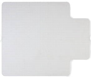 CHAIR MAT, WITH LIP, LOW-PILE CARPET, CLEAR, 45" X 53" LARGE