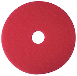 15", RED, BUFFING FLOOR PADS, 3M, 5/CT LARGE