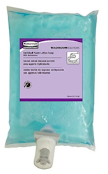 HAND SOAP, FOAM LOTION, RUBBERMAID, REFILLS, FLORAL SCENT, 37.2 OZ., 4/CT LARGE