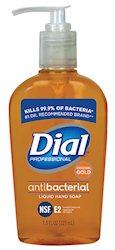 HAND SOAP, ANTIMICROBIAL, DIAL GOLD ANTIMICROBIAL PUMP SOAP, UNSCENTED, 7.5 OZ. PUMP LARGE
