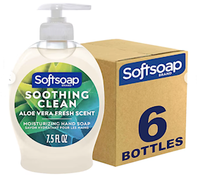 HAND SOAP, LOTION, SOFTSOAP, MOISTURIZING, ALOE VERA SCENT, 7.5 OZ. PUMP(6/CS) LARGE