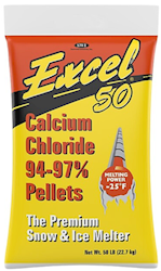 ICE MELT, CALCIUM CHLORIDE PELLETS, MELTS TO -25 DEGREES, 50 LB BAG LARGE