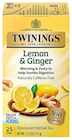TEA, TWININGS, LEMON & GINGER HERBAL, BAGS, 25/CT THUMBNAIL