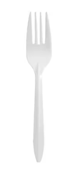 FORKS, PLASTIC, BERKLEY SQUARE, MEDIUM WEIGHT, WHITE, 1000/CT LARGE