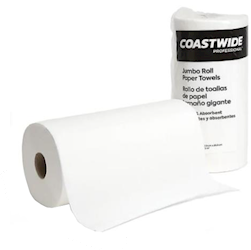 PAPER TOWELS, KITCHEN ROLLS, COASTWIDE PROFESSIONAL, 2-PLY, WHITE, 128 SHEETS/ROLL, 15 ROLLS/CT LARGE