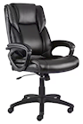 EXECUTIVE CHAIR, ERGONOMIC, FAUX LEATHER, SWIVEL, BLACK THUMBNAIL