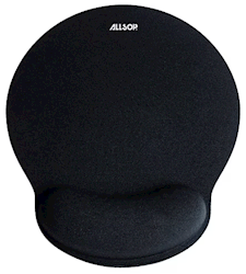 MOUSE PAD, WITH WRIST REST, FOAM, BLACK LARGE