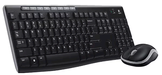 KEYBOARD & MOUSE COMBO, WIRELESS, LOGITECH MK270, BLACK LARGE