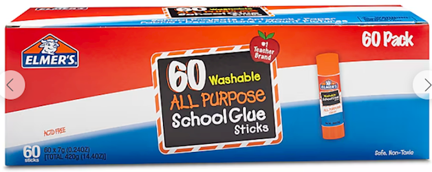 GLUE STICKS, ALL PURPOSE, ELMER'S, 0.24 OZ., 60/CT LARGE