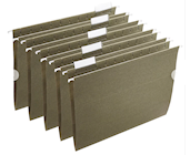 FILE FOLDERS, HANGING, LETTER SIZE, 1/5 CUT TAB, 100% RECYCLED, GREEN, 25/CT THUMBNAIL