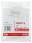 FILE FOLDER TABS, STAPLES, CLEAR, 25/CT THUMBNAIL