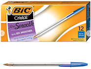PENS, BALLPOINT, BIC, MEDIUM POINT, BLUE INK, 12/CT THUMBNAIL