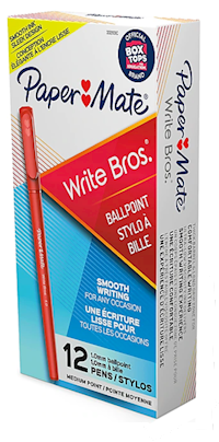 PENS, BALLPOINT, PAPER MATE, MEDIUM POINT, RED INK, 12/CT MAIN