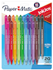 PENS, BALLPOINT, RETRACTABLE, PAPER MATE, MEDIUM POINT, ASSORTED COLORS, 20/CT THUMBNAIL