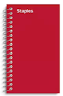 MEMO BOOKS, COLLEGE RULED, STAPLES, 3" X 5", ASSORTED COLORS, 75 SHEETS/PAD, 5 PADS/CT THUMBNAIL