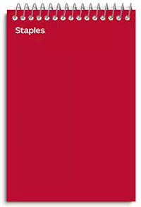 MEMO PADS, COLLEGE RULED, STAPLES, 4" X 6", ASSORTED COLORS, 50 SHEETS/PAD, 5 PADS/CT MAIN