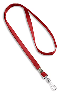 LANYARDS, WOVEN, FLAT, RED, J-HOOK, 36", 25/CT MAIN