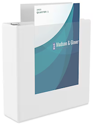 BINDERS, 3 RING, VIEW, STAPLES, 3", WHITE, 6/CT LARGE