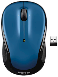 MOUSE, WIRELESS, LOGITECH M325S, AMBIDEXTROUS, OPTICAL, BLUE LARGE