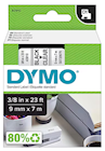 LABEL MAKER TAPE, DYMO D1 STANDARD 40910, 3/8" X 23', BLACK ON CLEAR THUMBNAIL