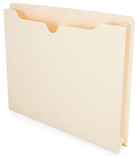 FILE JACKETS, LETTER SIZE, STAPLES, MANILA, 2" EXPANSION, 50/CT MAIN