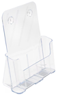 LITERATURE HOLDER, MAGAZINE STAND, STAPLES, 10.75" X 9.25", CLEAR PLASTIC THUMBNAIL