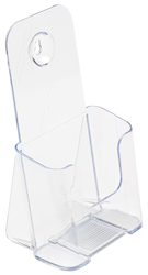 LITERATURE HOLDER, PAMPHLET STAND, STAPLES, 4.25", CLEAR PLASTIC LARGE
