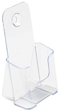LITERATURE HOLDER, PAMPHLET STAND, STAPLES, 4.25", CLEAR PLASTIC MAIN